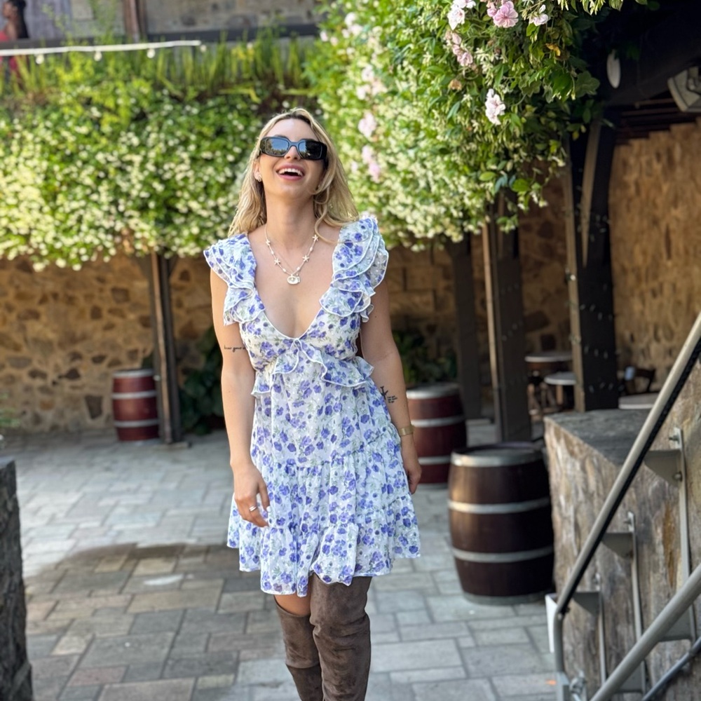 Floral Ruffle Mini Dress - Picture 5 of 5